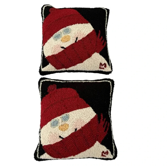 Chandler Four Corners Wool Laura Megroz 2009 Sweet Snowman Pillow 18” - Picture 9 of 9